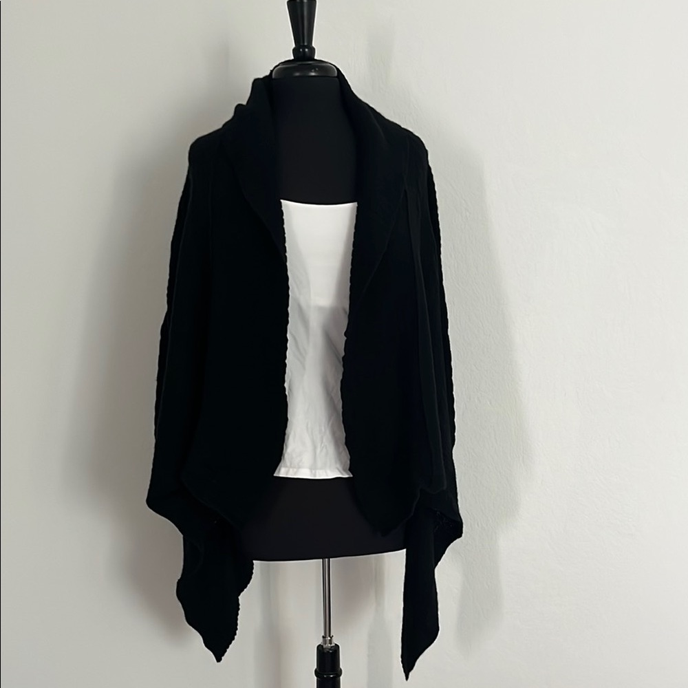 Neiman Marcus cashmere asymmetrical cardigan